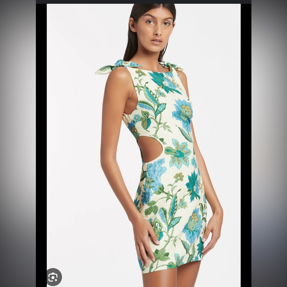 SIR the label Alexandre cut out mini floral dress
